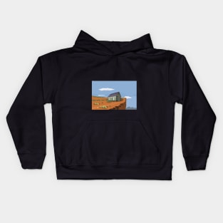 A house on the cliff Kids Hoodie